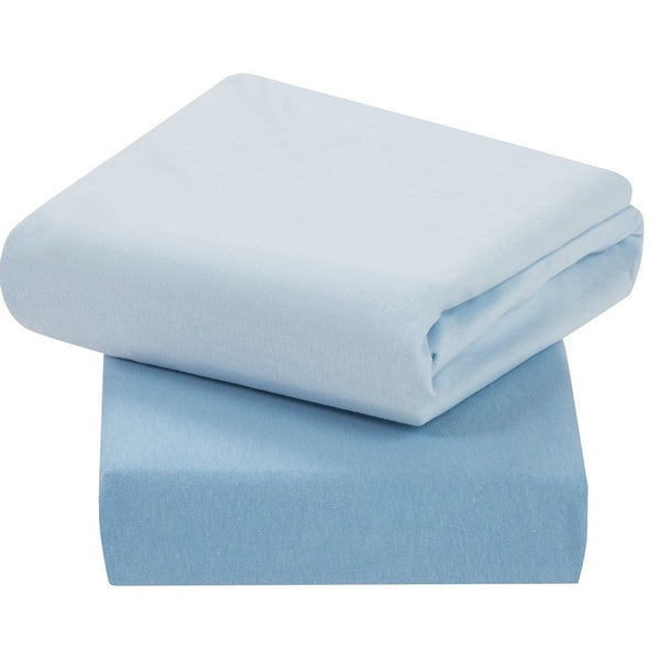 Clevamama Jersey Cotton Fitted Cot Bed Sheets (2Pk) 140 x 70