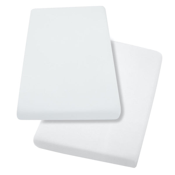 Clevamama Cot Fitted Sheet Jersey Cotton 60 x 120 (White)