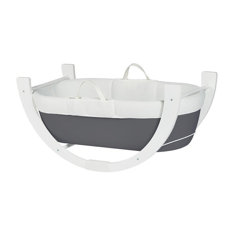 Dreami Moses Basket with Curve Stand Slate Grey