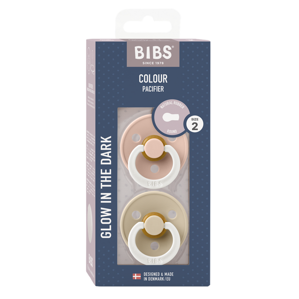 BIBS Glow Night Soother / Pacifier 2 Pack Size 2 (6-18 months)