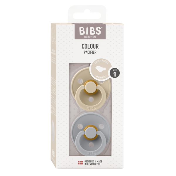 BIBS Soother / Pacifier 2 Pack (Anatomical) Size 1 (0-6 months)