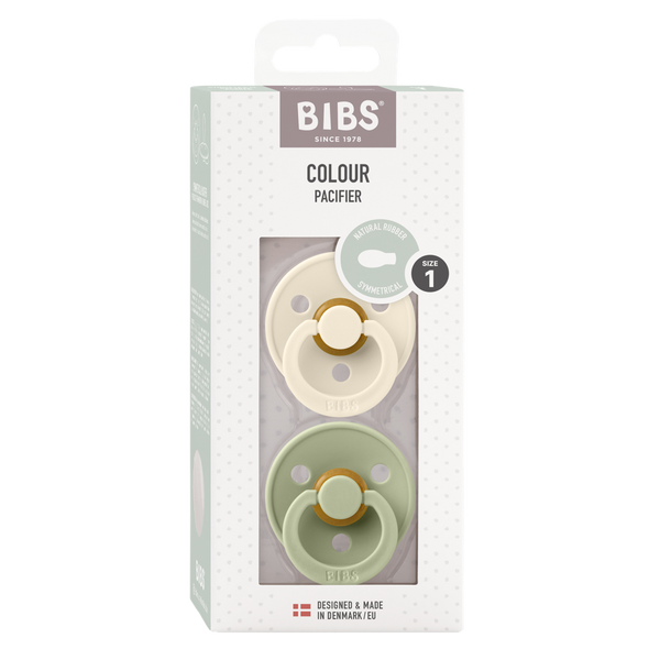 BIBS Soother / Pacifier 2 Pack (Symmetrical) Size 1 (0-6 months)