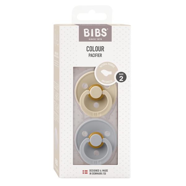 BIBS Soother / Pacifier 2 Pack (Anatomical) Size 2 (6-18 months)