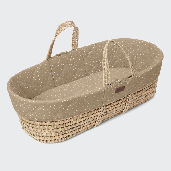 The Little Green Sheep Quilted Moses Basket & Stand Bundle