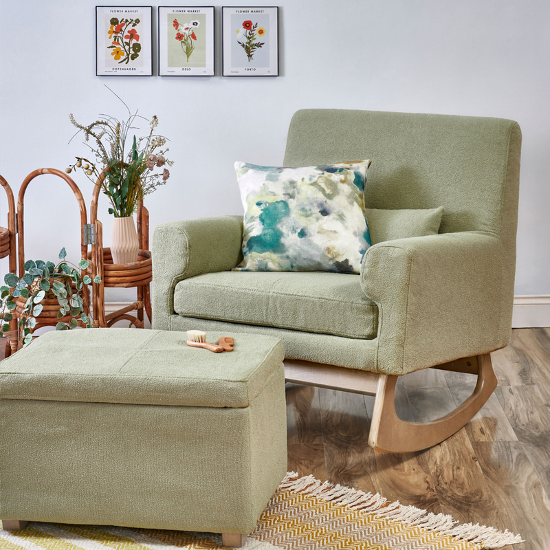 Gaia Serena Rocking Nursing Chair Sage Boucl Baby Moon Baby Shop
