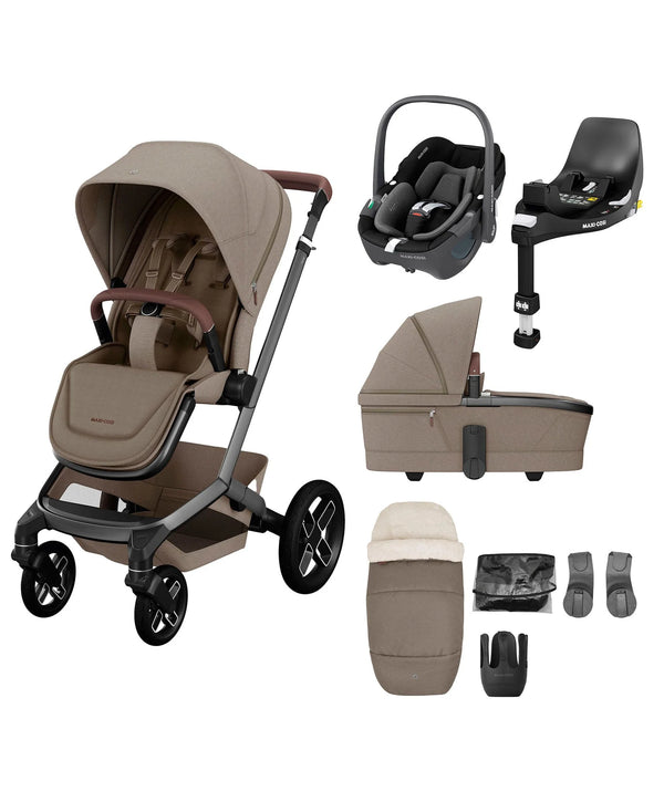 Maxi-Cosi Fame 8 Piece Complete Travel System with Pebble 360 & FamilyFix 360