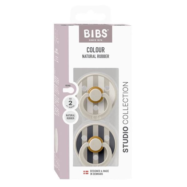 BIBS STUDIO Colour 2 Pack Black  - Pack Size 2 (6 month +)