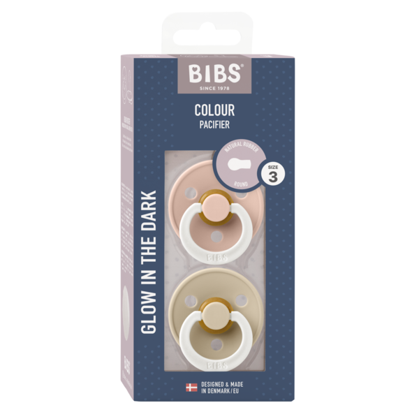 BIBS Glow Night Soother / Pacifier 2 Pack Size 3 (18 months +)