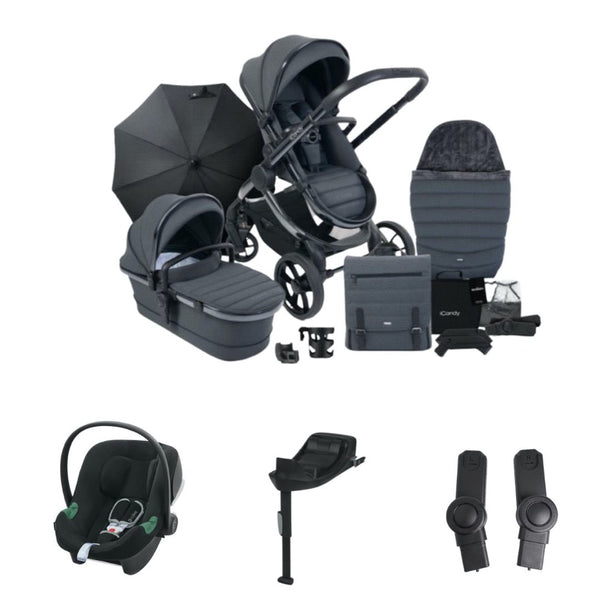 iCandy Peach 7 Complete Bundle & Travel System with Aton B2 i-Size Car Seat & Isofix Base