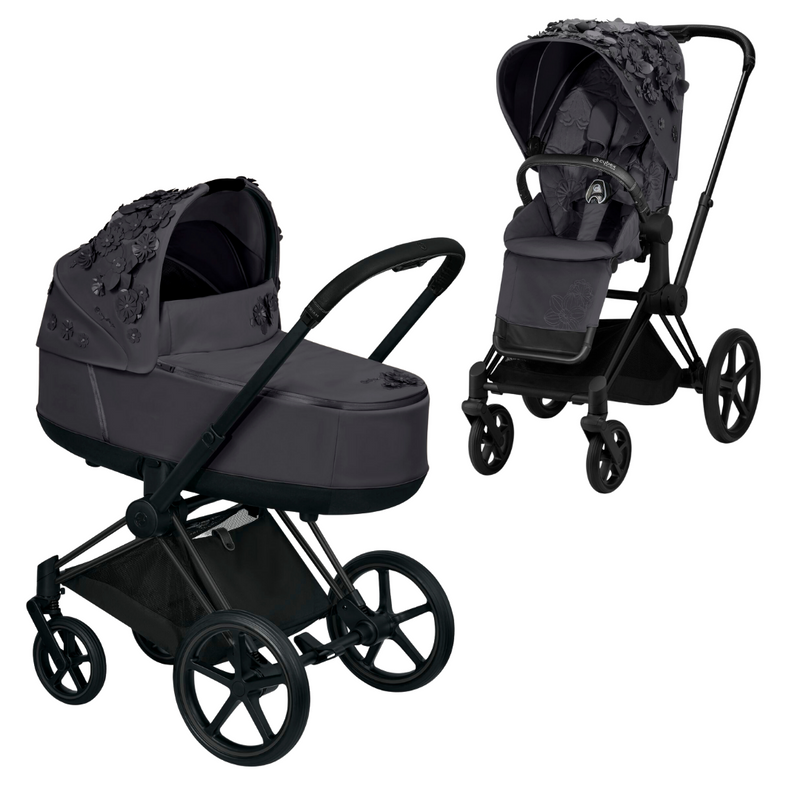 Buy Cybex PRIAM Simply Flowers Beige Lux Carry Cot with Matt Black