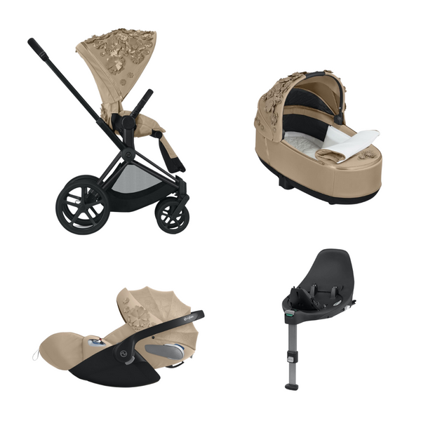 Cybex Priam Simply Flowers Travel Bundle - Nude Beige