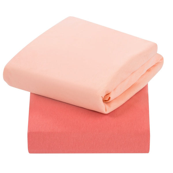 Clevamama Jersey Cotton Fitted Cot Bed Sheets (2Pk) 140 x 70