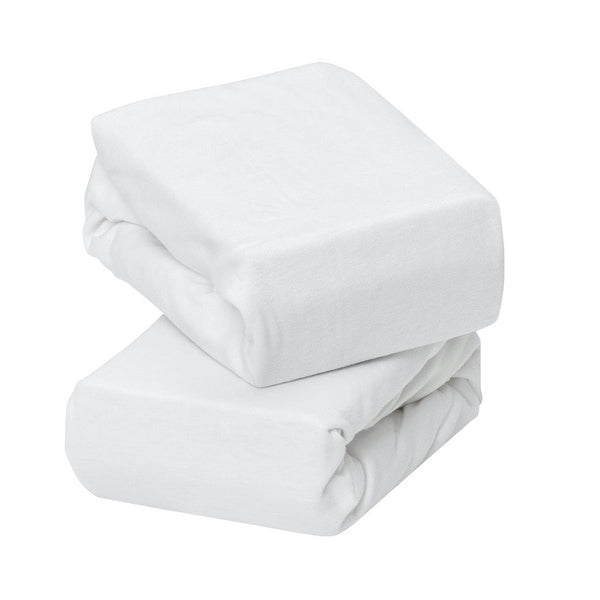 Clevamama Cot Fitted Sheet Jersey Cotton 60 x 120 (White)