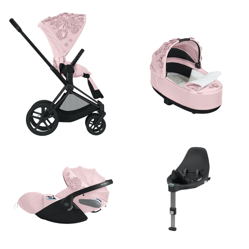 Cybex Priam Simply Flowers Travel Bundle Blush Pink Baby Moon Baby Shop