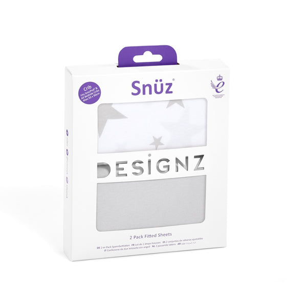 Snuz 2 Pack Crib Fitted Sheets