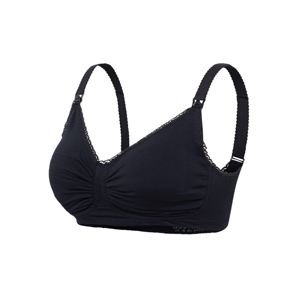 Carriwell Maternity & Nursing Bra with Padded  Carri-Gel support  - Black