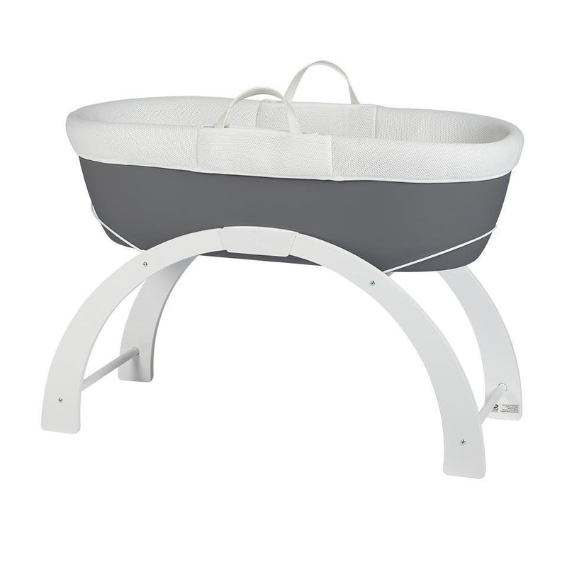 Dreami Moses Basket with Curve Stand Slate Grey