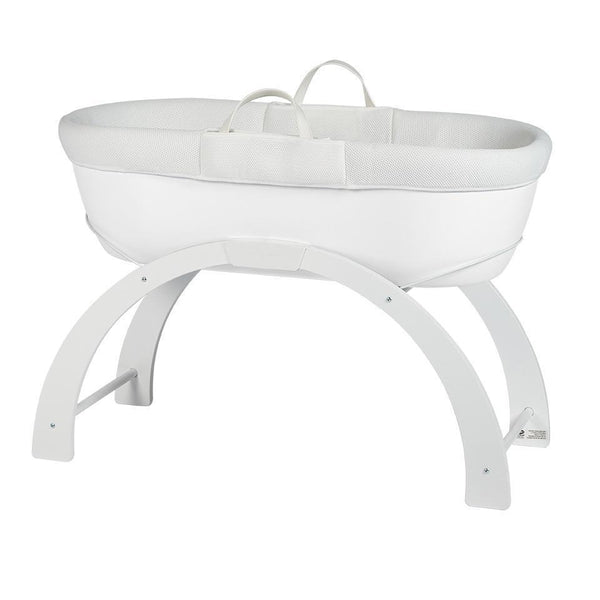 Dreami Moses Basket with Curve Stand White Base