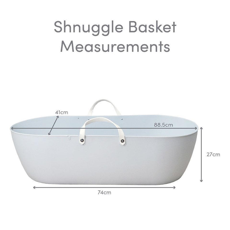 Shnuggle Moses Basket with Cotton Waffle